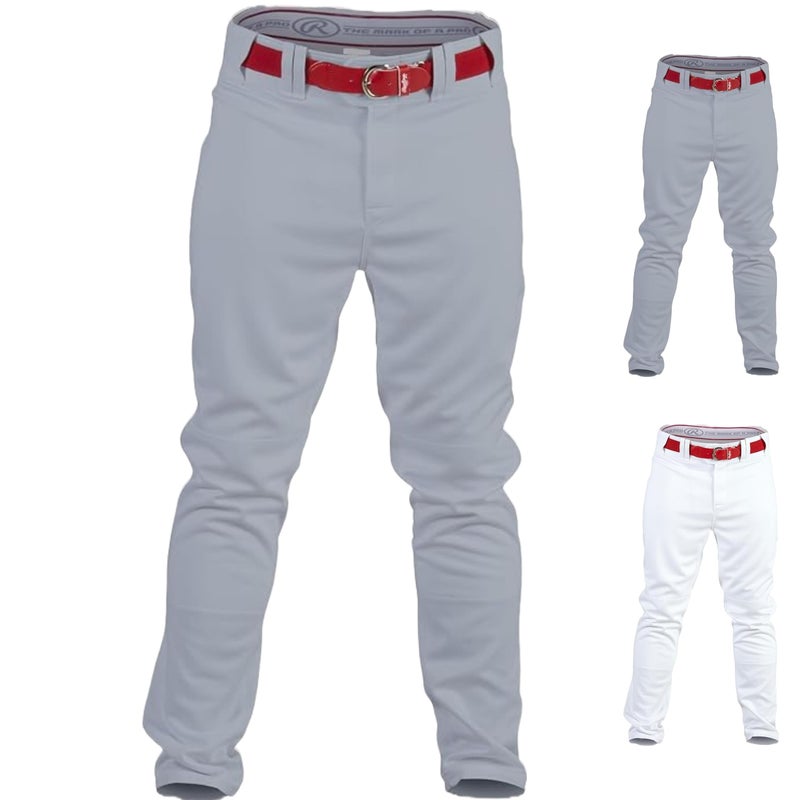 Rawlings رولينغز | بنطلونات بيسبول PRO 150 سلسلة | شباب X|كبير | رمادي | مقاس مريح - Image 1